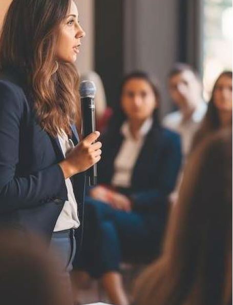 Mujeres en conferencia